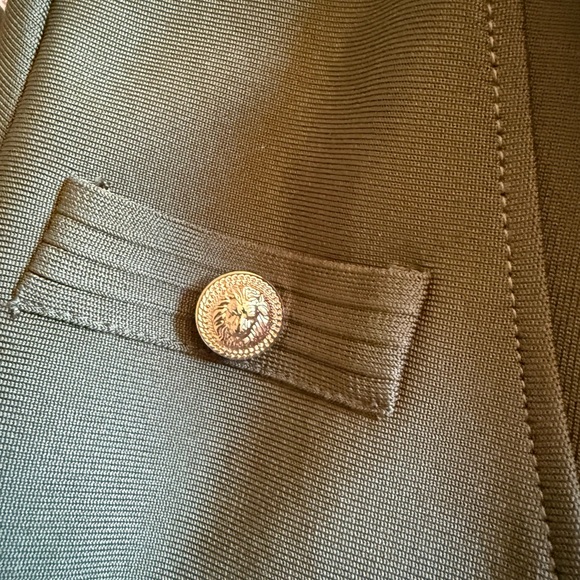 Olive Green Women's Belted Coat - Picture 5 of 6